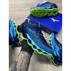 Tênis Mizuno Wave Prophecy 13 Azul/Verde - Atacado das Tailandesas