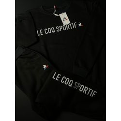 Conjunto Moletom Le Coq S/Capuz Preto/Escrita Cinz - Atacado das Tailandesas