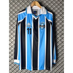 Camisa Grêmio Kappa 2001 manga longa °11 retro - Atacado das Tailandesas