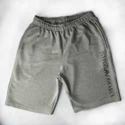 bermuda de moletom cinza emporio armani - Atacado das Tailandesas