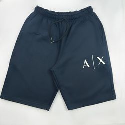 bermuda de moletom azul armani simbolo - Atacado das Tailandesas