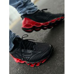 Tênis Mizuno Wave Prophecy 14 Preto/Vermelho - Atacado das Tailandesas