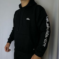 Moletom C/Capuz Quiksilver preto basico - Atacado das Tailandesas