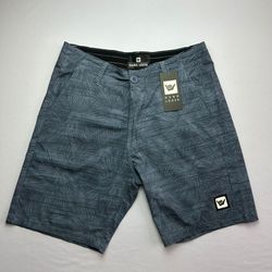 Bermuda Walker quiksilver simbolo azul com flores - Atacado das Tailandesas