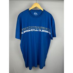 Camisa Quiksilver Azul Escrita no Peito - Atacado das Tailandesas