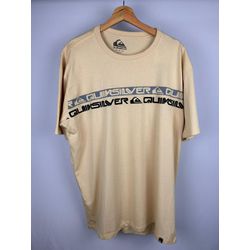 Camisa Quiksilver Bege Escrita No Peito - Atacado das Tailandesas