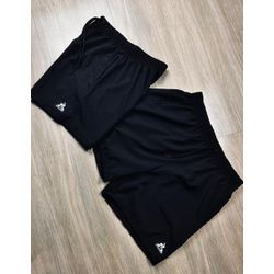 Bermuda Tactel Preta Le Coq Simbolo Branco Com Esc... - Atacado das Tailandesas