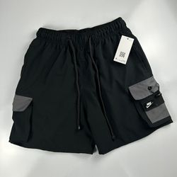 Bermuda Cargo Nike Preta detalhes Cinza - Atacado das Tailandesas