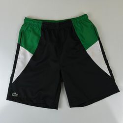 Bermuda Tactel Lacoste Preta detalhes Verde - Atacado das Tailandesas