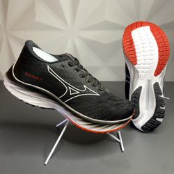 Tênis Mizuno Wave Rider 26 - Preto/Branco/Vermelho - Atacado das Tailandesas