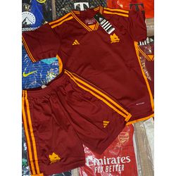 Conjunto Infantil Roma 24/25 home fan lisa - Atacado das Tailandesas