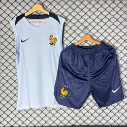 Conjunto Bermuda+Regata França Azul Claro - Atacado das Tailandesas