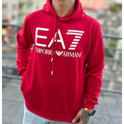 Moletom C/Capuz Armani EA7 Vermelho - Atacado das Tailandesas