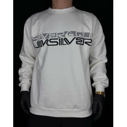 Moletom s/capuz off white quiksilver - Atacado das Tailandesas