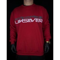 Moletom s/capuz vermelho quiksilver - Atacado das Tailandesas