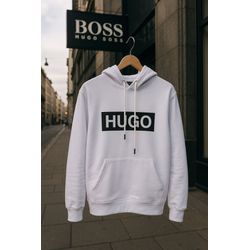 Moletom C/Capuz Hugo Boss branco - Atacado das Tailandesas