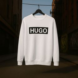 Moletom S/Capuz Hugo Boss branco - Atacado das Tailandesas