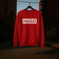 Moletom S/Capuz Hugo Boss vermelho - Atacado das Tailandesas