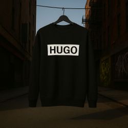 Moletom S/Capuz Hugo Boss preto - Atacado das Tailandesas