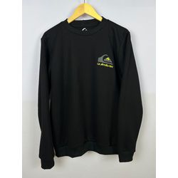 Moletom S/ Capuz - Quiksilver Preto com Amarelo - Atacado das Tailandesas