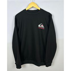 Moletom S/ Capuz - Quiksilver Preto com vermelho - Atacado das Tailandesas