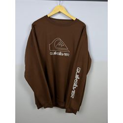 Moletom S/ Capuz - Quiksilver Marrom - Atacado das Tailandesas