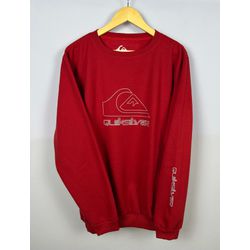 Moletom S/ Capuz - Quiksilver Vermelho - Atacado das Tailandesas