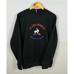 Moletom S/ Capuz - Le Coq Sportif preto - Atacado das Tailandesas