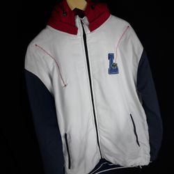 Jaqueta Lacoste Branca/Azul - Atacado das Tailandesas