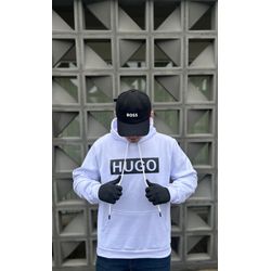 Moletom C/Capuz Hugo Boss Branco - Atacado das Tailandesas
