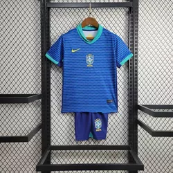 Conjunto Infantil Brasil 24/25 Away Azul Marinho - Atacado das Tailandesas