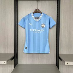 Camisa Manchester City feminina 23/24 Home Fan Lis... - Atacado das Tailandesas