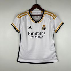 Camisa Real Madrid feminina 23/24 Home Fan Lisa - Atacado das Tailandesas