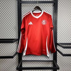 Camisa Internacional Manga Longa 25/26 Home Fan Li... - Atacado das Tailandesas