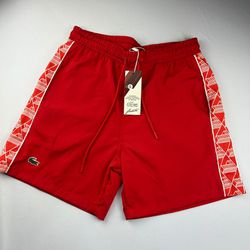 Bermuda Tactel lacoste vermelha com detalhes nos c... - Atacado das Tailandesas