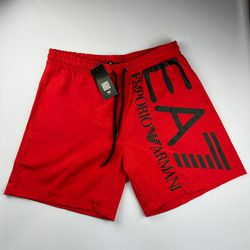 Bermuda Tactel eA7 emporio armani vermelha - Atacado das Tailandesas