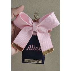 CHAVEIRO PARA BOLSA laço/ tag - 0027 - Ateliê Ágape
