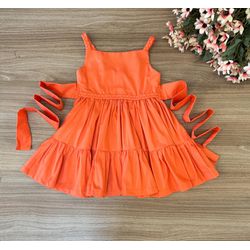 Vestido Marisol laranja claro - Ateliê NewBaby