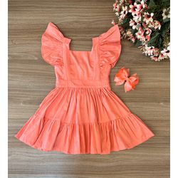 Vestido Mell rosa fluor - Ateliê NewBaby