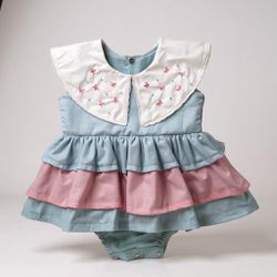 Body vestido Florescer - Ateliê NewBaby