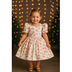 VESTIDO BEATRICE-LAÇOS LISTRA VERMELHA - Ateliê NewBaby