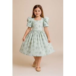 VESTIDO BEATRICE-LAÇO CINZA - Ateliê NewBaby