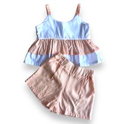 Conjunto Carla laranja - Ateliê NewBaby