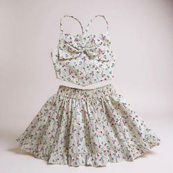 CONJUNTO DAFYNE FLORAL BEGE - Ateliê NewBaby