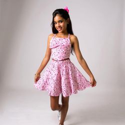 CONJUNTO DAFYNE FLORAL ROSA - Ateliê NewBaby