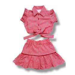 Conjunto Enxerida vermelho - Ateliê NewBaby