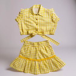 Conjunto Enxerida Amarelo - Ateliê NewBaby