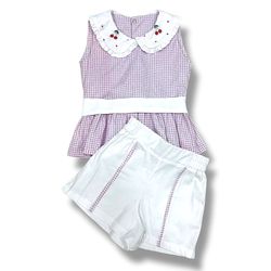 Conjunto Katy rosa - Ateliê NewBaby