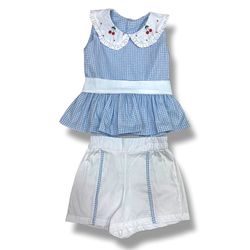 Conjunto Katy azul - Ateliê NewBaby