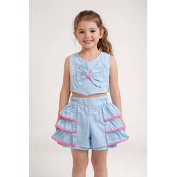 CONJUNTO LUANA - AZUL CLARO - Ateliê NewBaby